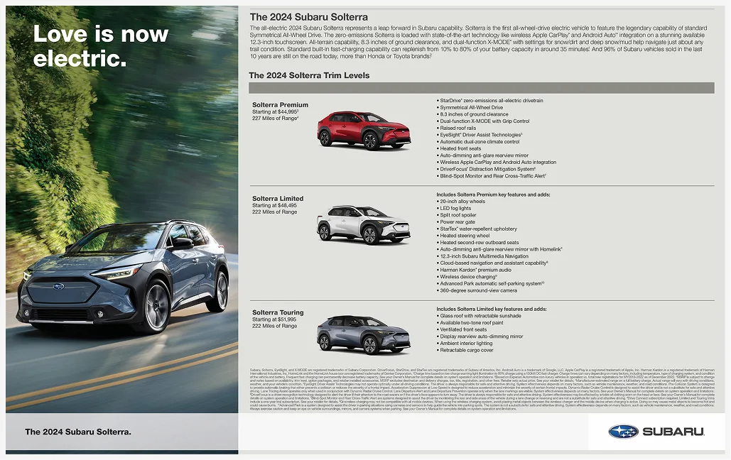 Subaru print advertisement